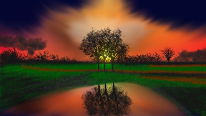 digital painting, nature, landscape, digital art