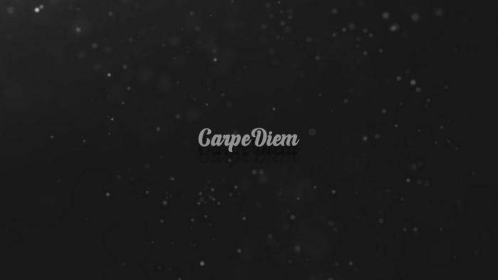 4K, Carpe Diem, minimalism, monochrome, gray, typography, black background