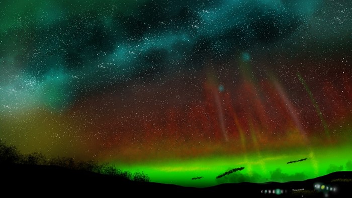 digital art, landscape, nature, digital painting