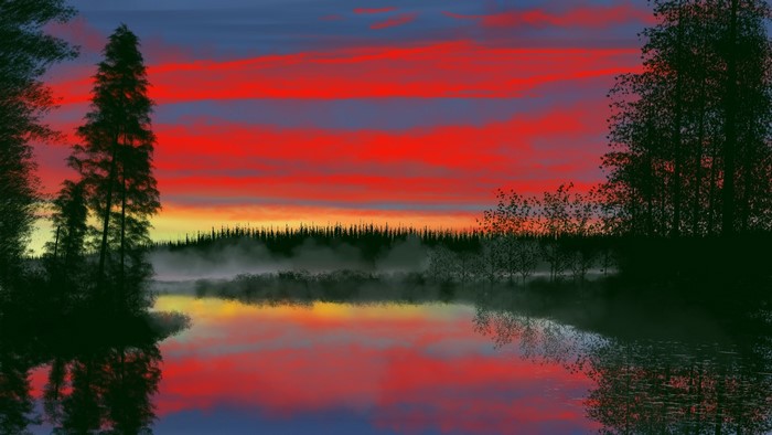 digital painting, nature, landscape