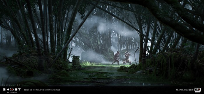 4K, Romain Jouandeau, ArtStation, Ghost of Tsushima