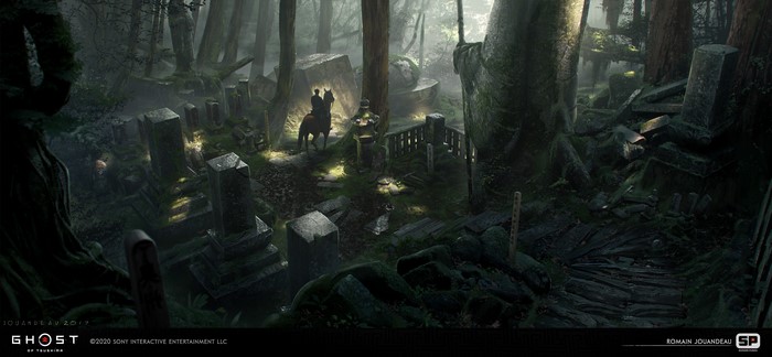 4K, Romain Jouandeau, video games, Ghost of Tsushima, video game art, artwork, ArtStation, fantasy art