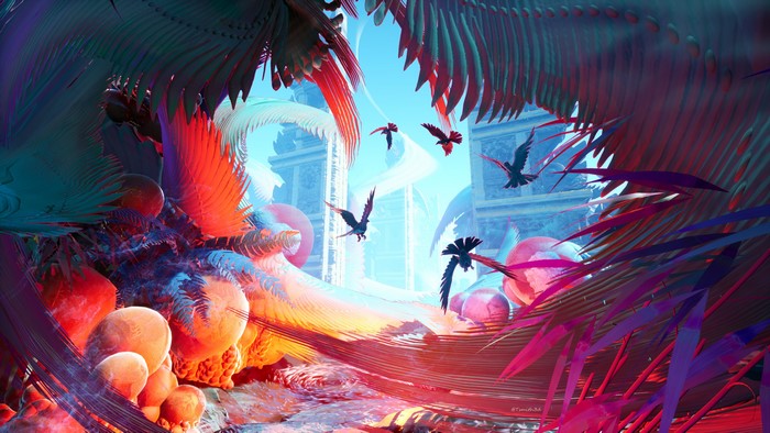 4K, Tyler Smith, surreal, digital art, birds