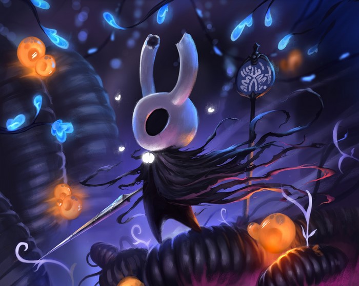 4K, artwork, Caio Santos, fantasy art, Hollow Knight, sword, video game art, video games
