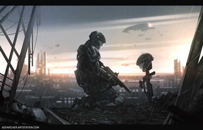 Halo 3: ODST Digital Art Illustration