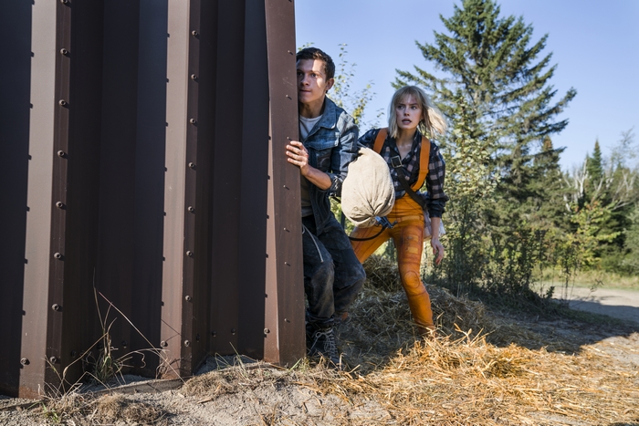 Tom Holland and Daisy Ridley in Chaos Walking