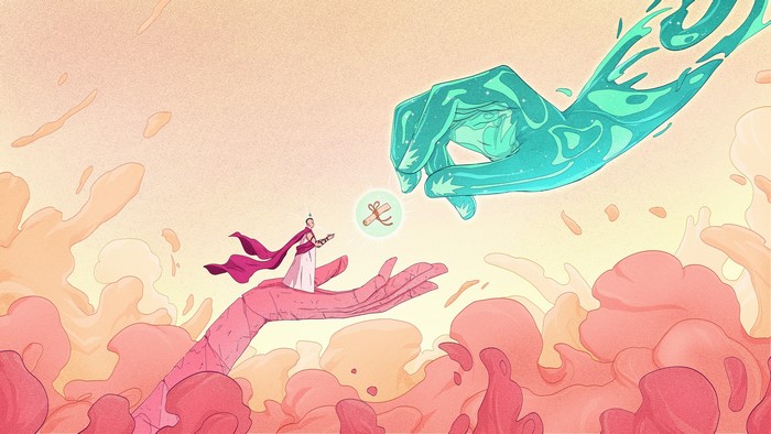 4K, surreal, Gris (Video Game), scrolls, fantasy art, digital art, Christian Benavides
