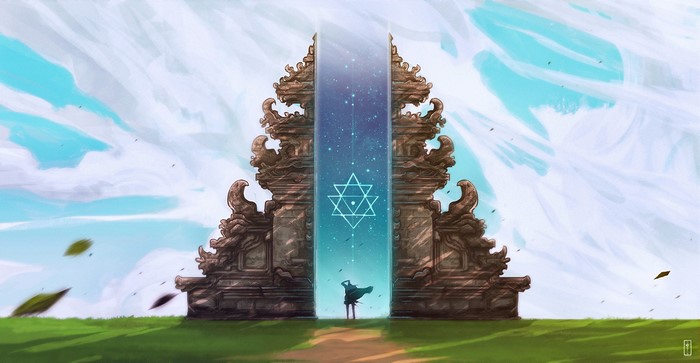 fantasy art, Christian Benavides, portal, digital art