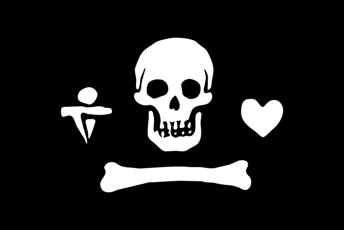 flag, skull, Jolly Roger, pirates, Pirate Flag, skull and bones