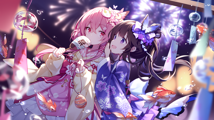Anime Girls in Traditional Outfits from Benghuai Xueyuan 2