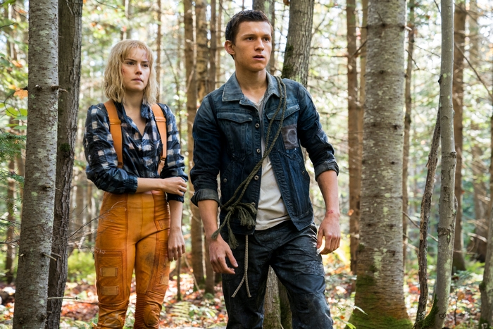 Daisy Ridley and Tom Holland in Chaos Walking
