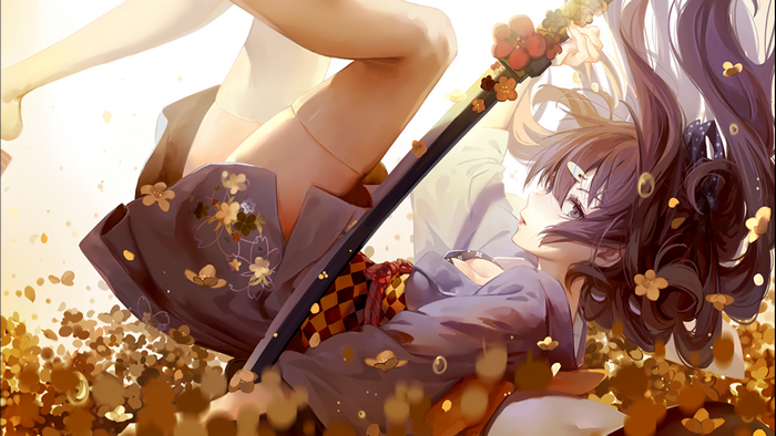 Honkai, anime girls, Japanese clothes, Honkai Impact 3rd, Raiden Mei, 2D, Cici, game characters, artwork, thigh-highs