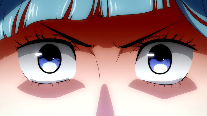 Anime screenshot, anime girls, fighting, Kasumi Miwa, blue hair, blue eyes, Jujutsu Kaisen