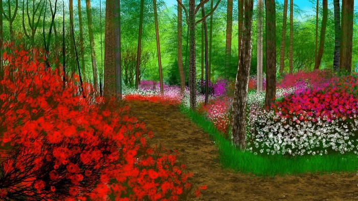 plants, digital painting, nature
