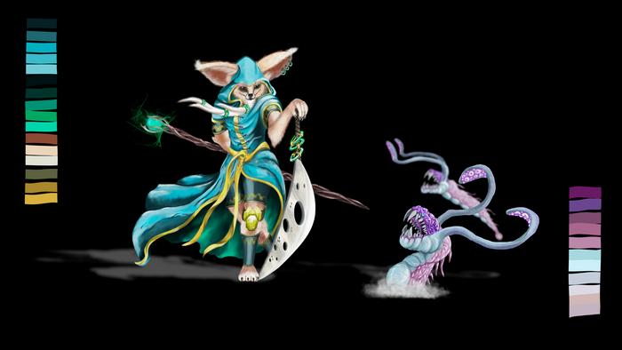 4K, swordsman, World of Warcraft, humanoid, fantasy warrior, character design, desert, Anthro