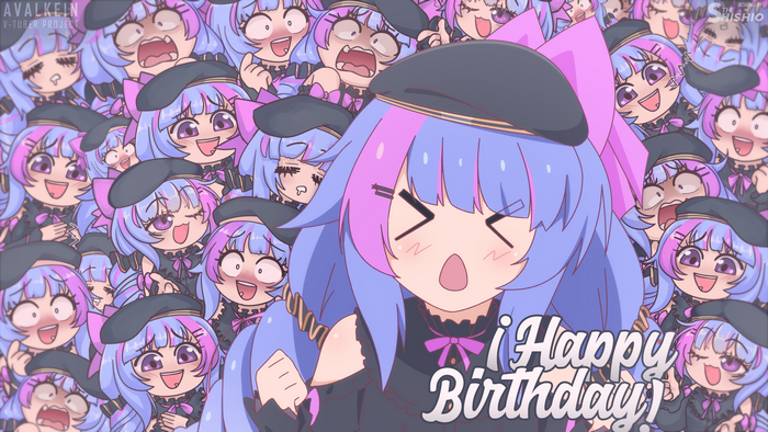 Lynn Bennett, anime girls, Virtual Youtuber, collage, chibi