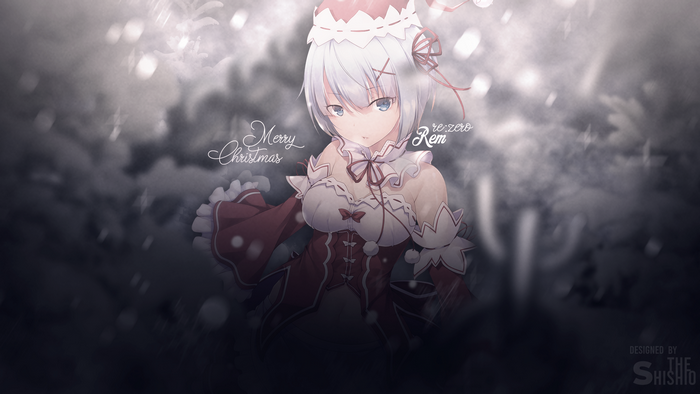 Rem (Re: Zero), chains, Christmas, navidad, anime girls, Re:Zero Kara Hajimeru Isekai Seikatsu