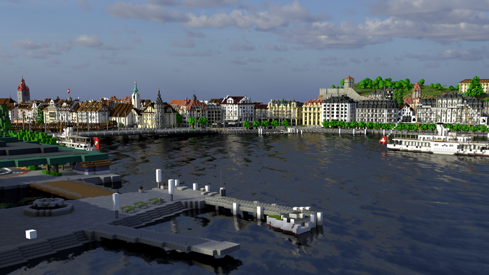 Lucerne Switzerland City Harbor