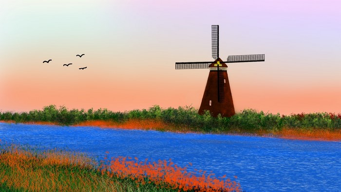 nature, digital painting, landscape