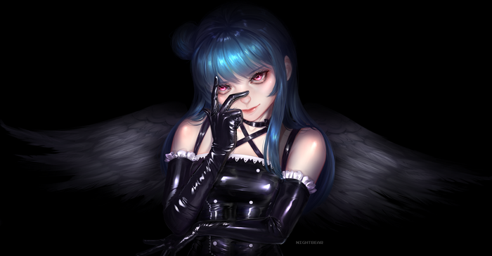 4K, artwork, illustration, digital art, Tsushima Yoshiko, Love Live! Sunshine, anime girls, nightbear-shio, anime