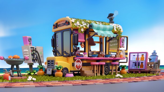 4K, Carlos Cavalcante, food, vehicle, digital art, artwork, ArtStation, trucks