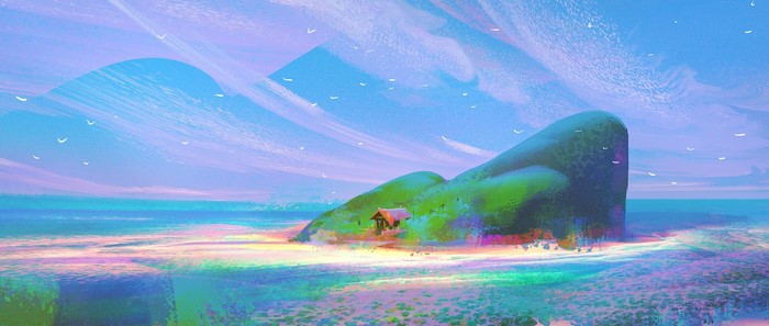 sky, nature, Gabriel Gomez, digital art, ArtStation