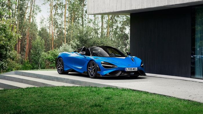 4K, McLaren 765LT, McLaren, blue cars, vehicle, car, supercars
