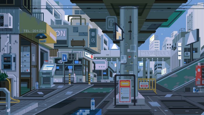 412167 pixel art, city, waneella - Rare Gallery HD Wallpapers