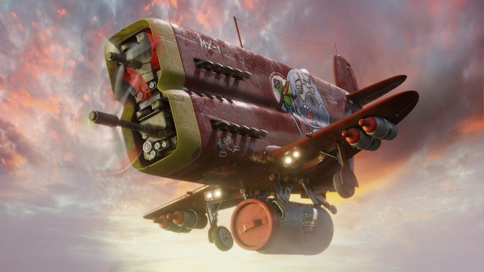 aircraft, vehicle, artwork, render, ArtStation, Pavel Golubev, digital art