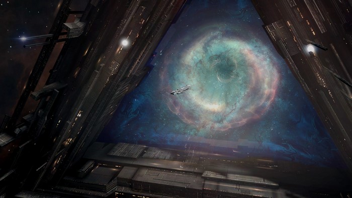 4K, stars, galaxy, spaceship, space, Lagrange Gate, Infinite Lagrange