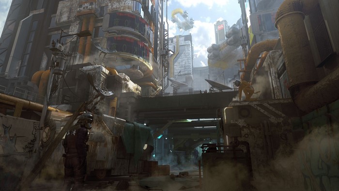 futuristic, ZooWe Chen, digital art, futuristic city, artwork, cityscape, science fiction