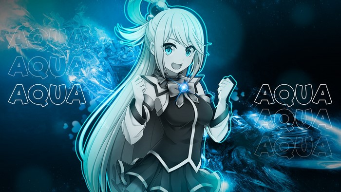 Aqua (KonoSuba), anime girls, Kono Subarashii Sekai ni Shukufuku wo!