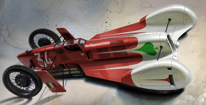 4K, John Frye, ArtStation, artwork, red cars, car, vehicle