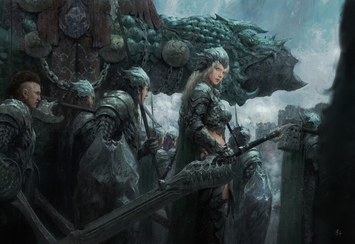 weapon, fantasy art, sword, girls with swords, artwork, fantasy girl, women