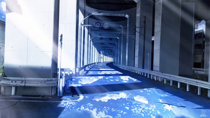 4K Digital Art of Banishment Road and Clouds
