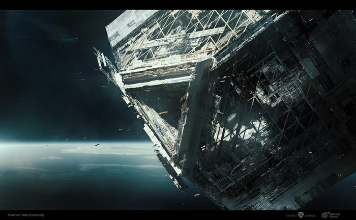 Federico Pelat, space, science fiction, digital art, futuristic, artwork