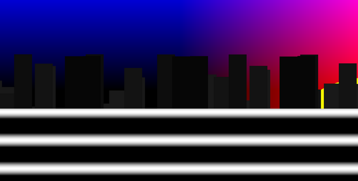 gradient, simple, cityscape, digital art, skyline, lines