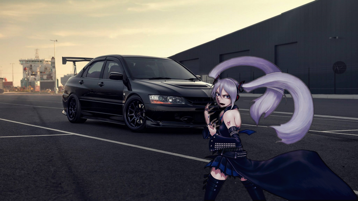 picture-in-picture, JDM, Hatsune Miku, Vocaloid, hagane miku, evo