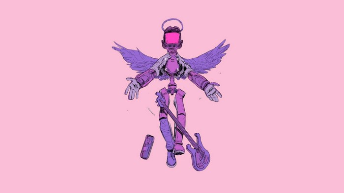 Canti, wings, FLCL, robot, guitar
