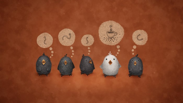humor, cup, birds, food, animals, worm, coffee