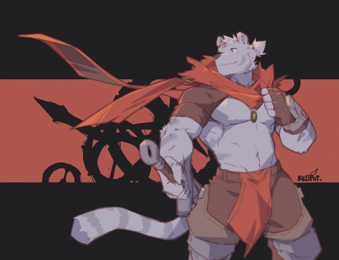 furry, Anthro, muscles