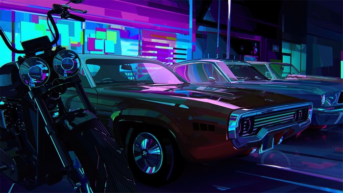 ArtStation, vehicle, motorcycle, artwork, Morgan Prost, digital art, car