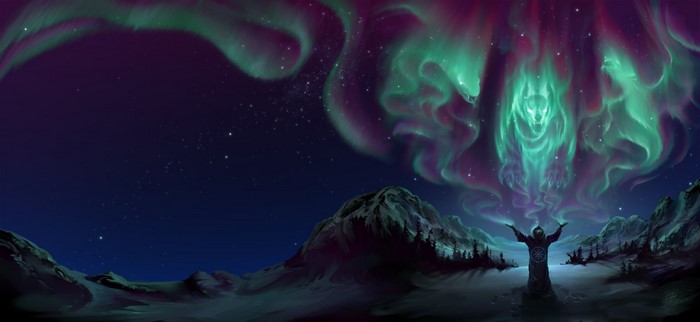 Alex Rommel, snow, digital, ArtStation, night