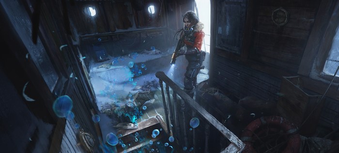 4K, girls with guns, women, Robin Tran, artwork, horror, ArtStation