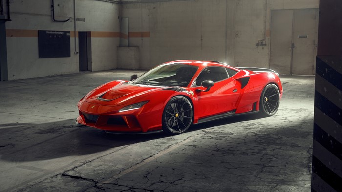 Ferrari F8 Tributo Red Italian Supercar in Warehouse