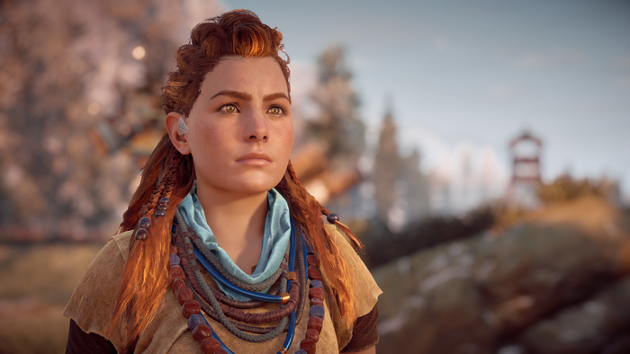 guerrilla games, video games, screen shot, video game girls, Horizon: Zero Dawn, redhead, Aloy (Horizon: Zero Dawn)
