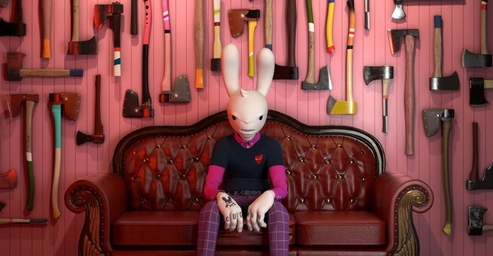 couch, sitting, Fortnite, axes, tattoo, guggimon, PC gaming