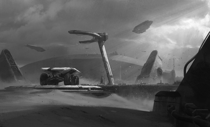 Swang, futuristic, spaceship, science fiction, artwork