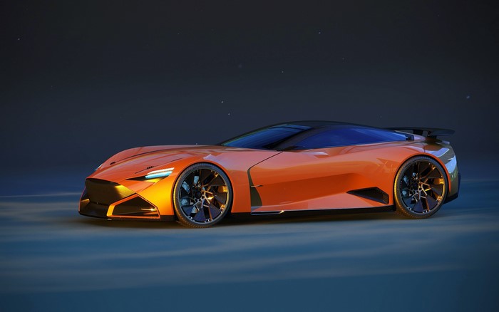 orange cars, digital art, render, CGI, sports car, vehicle, car