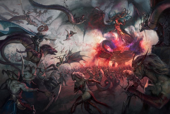 ArtStation, artwork, battle, fantasy art, Thomas Elliott, age of sigmar